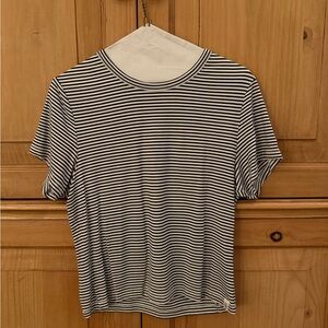 Rag & Bone Striped Black and White T-Shirt. Sexy and clingy. Large.